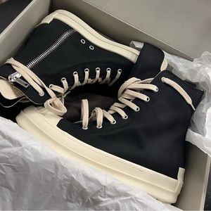 Black High Top Rick Owens Brand New